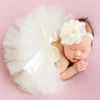 Picture of Ylsteed Newborn Girls Photography Prop Infant Tutu Skirt Newborn Lace Tulle Skirt Girl Photo Shoot Outfits Infant Princess Costume Clothes Photo Props-Beige