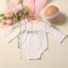 Picture of Ylsteed Newborn Photography Outfits Girl Newborn Photography Props Lace Romper Newborn Baby Photo Shoot Outfits Girls Photo Props (Wheat Headband+White Set)