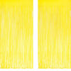 Picture of Yellow Streamers Party Backdrop - GREATRIL Foil Fringe for Pineapple/Lemon/Truck/Race Birthdays Party Decoration - 3.2ft X 8.2ft - 2 Packs