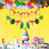 Picture of Yellow Streamers Party Backdrop - GREATRIL Foil Fringe for Pineapple/Lemon/Truck/Race Birthdays Party Decoration - 3.2ft X 8.2ft - 2 Packs