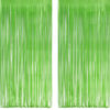 Picture of Lime Green Streamers Party Backdrop - GREATRIL Tinsel Curtain for St Patrick's Day/Frog/Wizard - 3.2ft X 8.2ft - 2 Packs