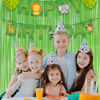 Picture of Lime Green Streamers Party Backdrop - GREATRIL Tinsel Curtain for St Patrick's Day/Frog/Wizard - 3.2ft X 8.2ft - 2 Packs