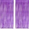 Picture of Purple Foil Fringe Party Backdrop - GREATRIL Party Streamers for Mermaid/Butterfly/Wednesdays/Star Birthdays Party Decoration - 3.2ft X 8.2ft - 2 Packs