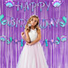 Picture of Purple Foil Fringe Party Backdrop - GREATRIL Party Streamers for Mermaid/Butterfly/Wednesdays/Star Birthdays Party Decoration - 3.2ft X 8.2ft - 2 Packs