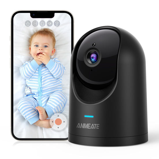 Picture of ANMEATE Indoor Cameras for Home Security - 3K 5MP Pan/Tilt Baby Monitor/Pet Camera/Home Security Cameras with Phone App, Night Vision, Motion Detection, 2-Way Audio, Cloud & SD Card Storage