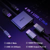 Picture of KOZYC USB C to Dual HDMI Adapter 4K@30Hz, USB C Hub Multiport Adapter with 2xHDMI, USB 3.0, 100W PD, Support USB C to HDMI Splitter Extended Display (MST Only Support Windows), Dark Purple