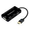 Picture of CableDeconn Multiport 4-in-1 HDMI to HDMI DVI 4K VGA Adapter Cable with Audio Output Adapter Converter (Black)