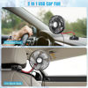 Picture of Car Fan, USB Car Seat Fans 3 Speeds Strong Wind Car Cooling Fan for Car Headrest and Rear Seat 5V Powerful Quiet Ventilation Fan with Adjustable Clip Electric Car Fans for Vehicles RV SUV Truck