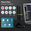 Picture of Bietrun USB Microphone, Computer Condenser Gaming Mic for Desktop/Laptop/PS4/5, Headphone Jack, Volume Control, Plug & Play, for Podcast, Streaming, Studio Recording