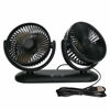 Picture of TriPole Car Fan Portable Dual Head Electric Vehicle Mounted USB 300 Degree Rotation Auto Cooling Fan 3 Speed Strong Wind Desk Fan for Dashboard SUV RV Truck Sedan Home Office