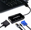 Picture of CABLEDECONN Multiport 4-in-1 HDMI to HDMI/DVI/VGA Adapter Cable with Audio Output Converter (Black)