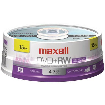 Picture of Maxell 634046 4.7GB DVD+RW (15-ct Spindle)