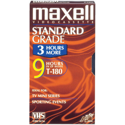 Picture of Maxell 213027 T-180 9 Hours Standard Grade VHS