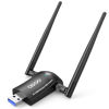 Picture of QGOO USB WiFi Adapter AC1200 - High Gain Dual Antenna 802.11ac/a/b/g/n for Windows, Mac - Dual Band 2.4GHz/300Mbps 5GHz/867Mbps