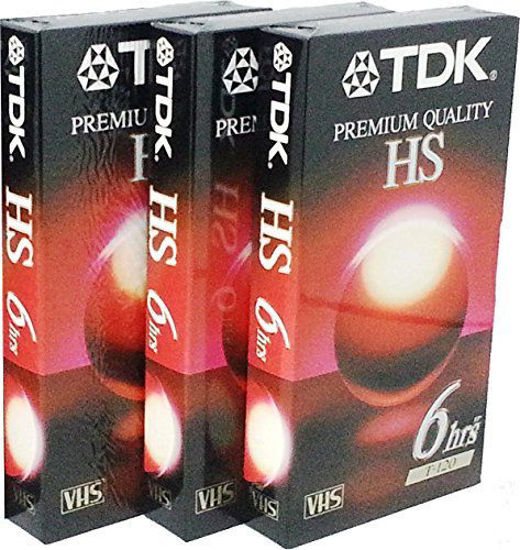 Picture of TDK Blank VHS Video Tapes Premium Quality HS T-120 (Pack of 3)