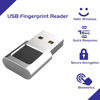 Picture of Yoidesu USB Fingerprint Reader 360 Degrees Touch Fast Matching High Sensitivity Hello Fingerprint Reader, 10 Fingerprints, Auto Improvement, Fast Login, Small Size for Win Laptop Computer