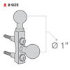 Picture of RAM Mounts RAM-B-309-6U Motorcycle Brake/Clutch Reservoir Double Ball Base with B Size 1" Ball