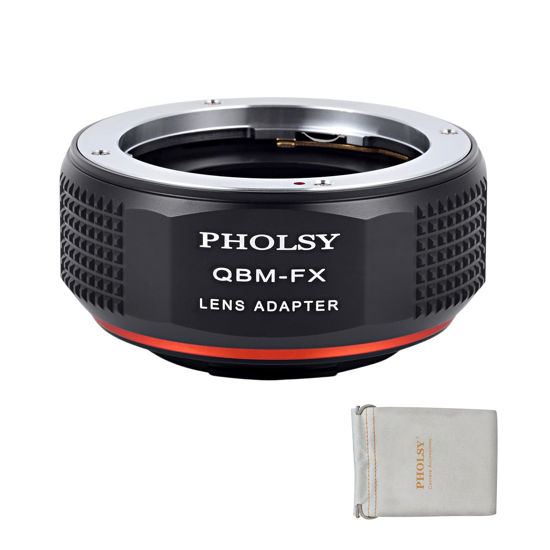 Picture of PHOLSY QBM to FX Lens Mount Adapter Compatible with Rollei SL35 (QBM) Lens to Fujifilm X Mount Camera Body Compatible with Fujifilm X-H2S, X-Pro3, X-T5, X-T4, X-S20, X-S10, X-T30II, X-E4 etc.