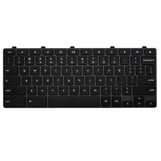 Picture of WWGTMC Replacement Keyboard Key for Dell Chromebook 11 3100,Chromebook 11 5190,Dell Chromebook 3100 5190 Keyboard with Lock Key US Layout P/N: TPN-136US001909 AE09U018 NSK-EJ1SW