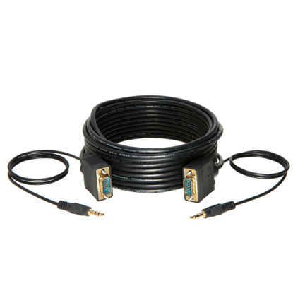 Picture of Cables Direct Online 25FT SVGA + Audio Monitor Cable - Male to Male VGA to VGA 1080P for PC, Projector, Laptop, TV