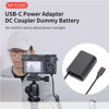 Picture of King Ma NP-FZ100 Dummy Battery Decoded NP-FZ100 Battery Replacement with Type-C Spring Power Adapter Cable for Sony Alpha FX3 A7C A7M3 A7M4 A7S3 A7R3 A7R4 A9 ILCE-9 Cameras