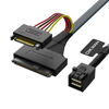 Picture of OIKWAN Internal 12G Mini SAS HD to U.2 / SFF-8643 to SFF-8639 Cable 0.5m with 15Pin SATA Power for U.2 SSD