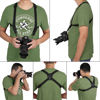 Picture of Camera Harness Strap,Cross Shoulder Quick Release Straps for Binoculars, Rangefinders,Harness Strap Compatible with Canon, Nikon, Sony and DSLR SLR Cameras-Black