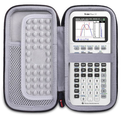 Picture of Hard Case Compatible with Texas Instruments TI-84 Plus CE/TI-84 Plus/TI-Nspire CX II CAS/TI-Nspire CX II/TI-83 Plus/TI-85 /TI-86 /TI30xs /TI36X Pro/TI 34 Color Graphing Calculator by XANAD (Gray)