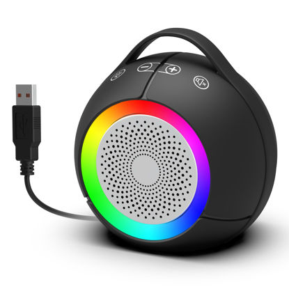 Picture of USB Computer Speakers for Desktop PC | Portable Plug-N-Play Laptop Speakers with Dynamic RGB Light, Ultra-Clear Sound, Loud Volume, Deep Bass, Touch Control, Compatible with Windows, macOS, ChromeOS