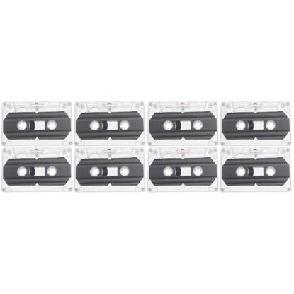 Picture of UKCOCO Blank Audio Tape, Blank Cassette Tapes Recordable Audio Tapes 30-Minute Blank Cassette Tape for Recording High Transparency Outer Box Empty Box Plastic 8 Pcs