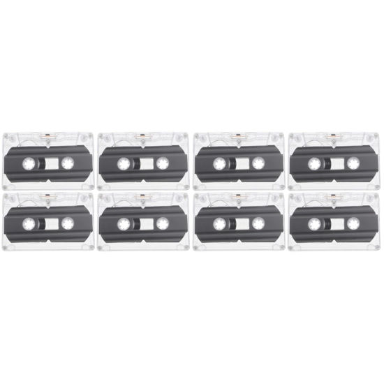 Picture of UKCOCO Blank Audio Tape, Blank Cassette Tapes Recordable Audio Tapes 30-Minute Blank Cassette Tape for Recording High Transparency Outer Box Empty Box Plastic 8 Pcs