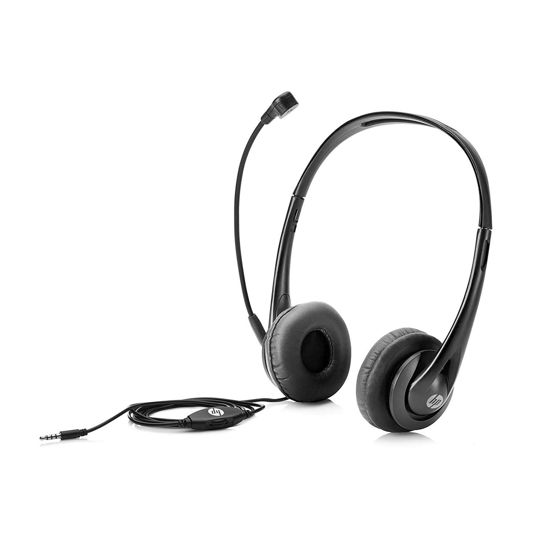 Picture of HP Wired Mic Headset w/Microphone for PC (3.5mm Stereo Connector)