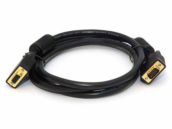 Picture of Monoprice 6ft SVGA Super VGA M/F Monitor Cable w/ ferrites