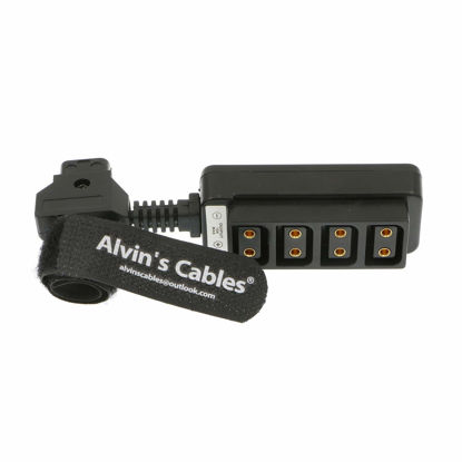 Picture of Alvin's Cables D-tap Splitter Ultrashort Power Cable D-Tap Male to 4 Port Dtap Female Cord for ARRI RED Cameras TILTA Steadicam IDX Battery