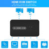 Picture of DGODRT HDMI USB KVM Switch 2 Port Selector Box for 2 Computers Share Keyboard Mouse Printer and 1 HD 4K Monitor, 2 KVM Cables Included