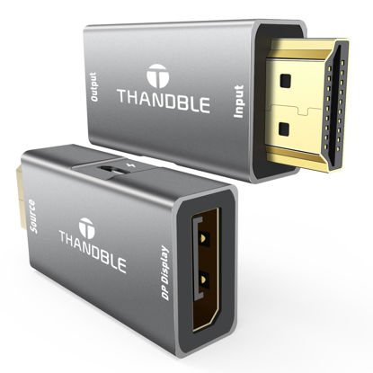 Picture of THANDBLE HDMI to DisplayPort Adapter (4K@60Hz) HDMI (Souce) to DP (Display) Converter HDMI Male to Display Port Female Compatible with Laptops, Graphics Cards, PS5, AMD,NVIDIA-1 Pack