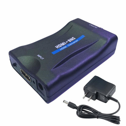 Picture of AoeSpy HDMI to BNC Converter Video Adapter - Convert HDMI to Coaxial Analog CVBS Signal for TV, Monitor, VCR, DVR