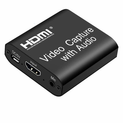 Picture of ORIVISION Video Capture Card with Loop Out, HDMI USB 2.0 4K HD 1080P 60FPS Game Capture Video Audio Recorder for Live Streaming for PS3/ PS4 /Xbox One/DSLR/Camcorders/Action Cam