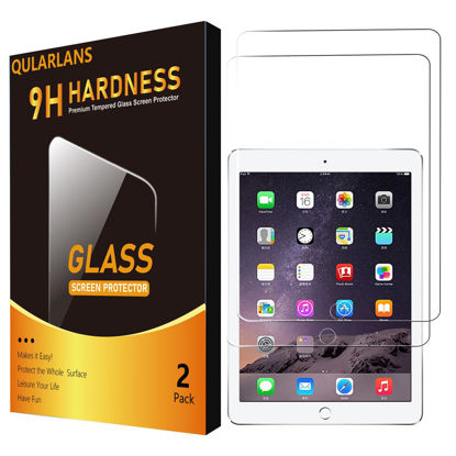 Picture of Qularlans 2 Pack Screen Protector for iPad 6th 5th Generation 9.7 Inch (2018/2017, Model A1822/A1823/A1893/A1954), Anti-Scratch 9H Hardness Tempered Glass Film