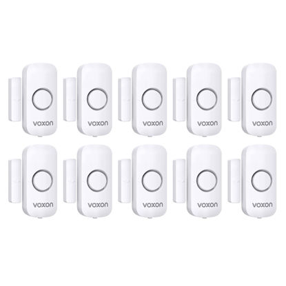 Picture of Window Alarm Door Alarms for Kids Safety, VOXON Wireless Door Alarm for Home Security Personal Security Window Alarms Sensor Burglar Door Alarm for Pool, Cars, Sheds, Caravans DIY Kit Pack of 10