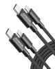 Picture of Anker iPhone Fast Charging Cable, 2Pack-6ft Nylon USB-C to Lightning Cord, MFi Certified for iPhone 13, 13 Pro, 12 Pro Max, 12, 11, X, XS, XR, 8 Plus, AirPods Pro, Power Delivery Support (Black)