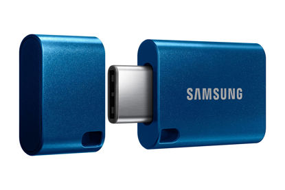 Picture of Samsung Type-C™ USB Flash Drive, 256GB, Transfers 4GB Files in 11 Secs w/Up to 400MB/s 3.13 Read Speeds, Compatible w/USB 3.0/2.0, Waterproof, 2022, Blue, MUF-256DA/AM