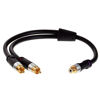 Picture of Mediabridge Ultra Series RCA Y-Adapter (12 Inches) - 2-Male to 1-Female for Digital Audio or Subwoofer - Dual Shielded with Gold-Plated Ultra Series RCA Connectors - Black (Part# CYA-2M1F-P)