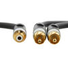 Picture of Mediabridge Ultra Series RCA Y-Adapter (12 Inches) - 2-Male to 1-Female for Digital Audio or Subwoofer - Dual Shielded with Gold-Plated Ultra Series RCA Connectors - Black (Part# CYA-2M1F-P)