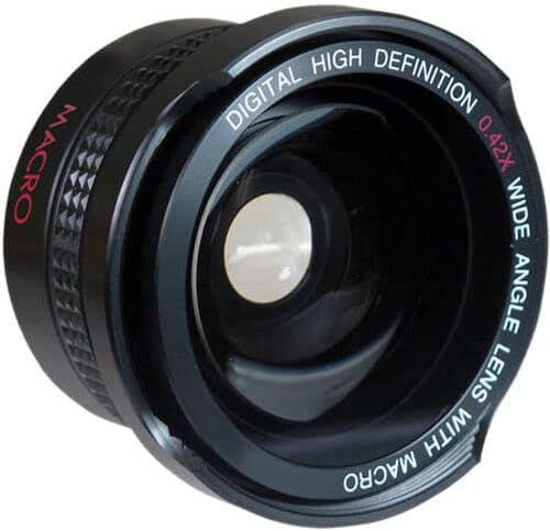 Picture of .42x HD Super Wide Angle Panoramic Macro Fisheye Lens for The JVC Everio GZ-MG680, MG670, MG630, MG465, MG435, MG365, MG360, MG335, MG330, MG230 High Definition Camcorders