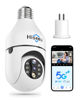 Picture of Hiseeu Light Bulb Security Camera Wireless WiFi 5G&2.4GHz,10X Zoom PTZ Light Socket Security Camera for Home, 2-Way-Audio, Auto Tracking & Alarm, 3MP Color Night Vision, SD & Cloud Storage (Dual Lens)