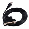 Picture of 5FT USB to RS232 DB25 Serial Adapter Cable for Barcoder Printer Scanner, CP2102 Chip Inside