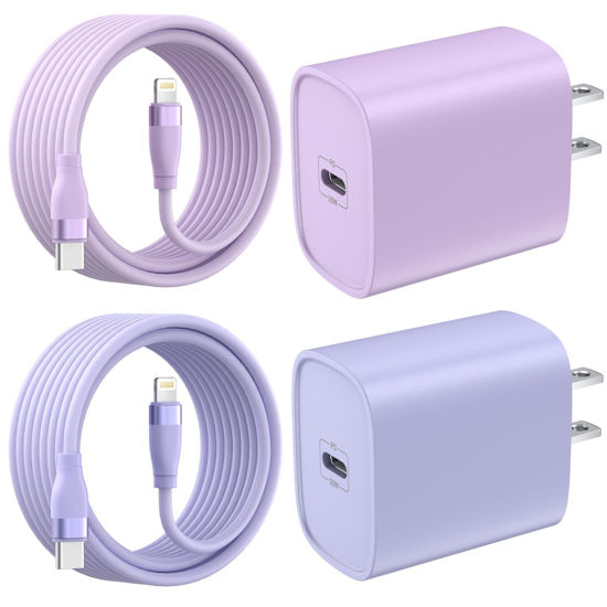 Picture of iPhone Charger Fast Charging [Apple MFi Certified] 2Pack 20W PD USB-C Wall Charger with 6FT USB-C to Lightning Cable Compatible with iPhone 14 13 12 11 Pro Max Mini Plus, XR XS X 8 and More