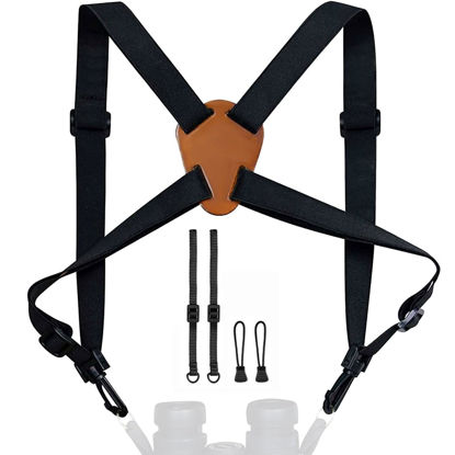 Picture of NEW VIEW Binocular Harness Strap for All Binoculars, Hunting Binocular Strap with 2 Loop Connectors, Fits for Carrying Binocular, Cameras, Rangefinders and More