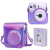 Picture of WOGOZAN Protective Case for Fujifilm Instax Mini 12 Instant Camera - with Light-Sensitive Holes, Lower Right Lens Fit, Specially Designed for Mini 12 Camera (Shiny Purple)